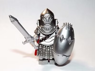 Silver medieval Armored Knight Minifigure US Seller