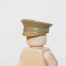 Officer Hat Brown Tan V2 Military cap Minifigure US Seller