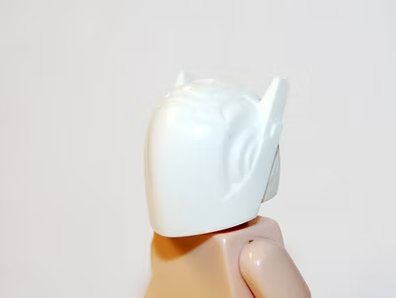 Robot Helmet White Sci-Fi military DIY for Minifigure US Seller