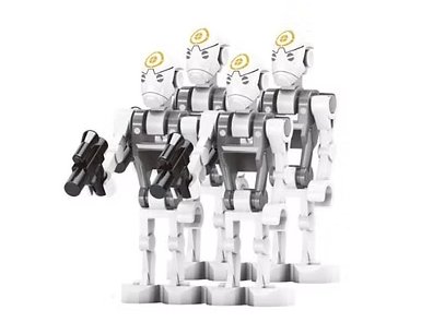 Assault Droid commander pack of 4 Star Wars White Minifigure US Seller