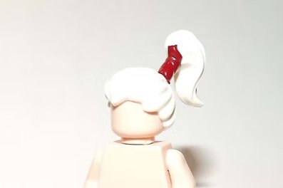 White Tall Pony Tail Hair for Minifigure US Seller