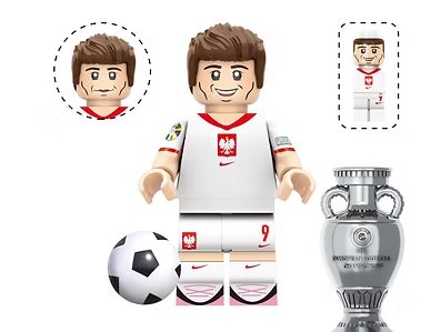 Robert Lewandowski Soccer player World Cup V3 Minifigure US Seller