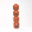 Orc Head set of 4 A Minifigure US Seller
