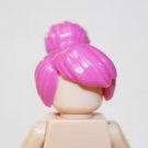 Hot Pink Female Hair with bun for Minifigure US Seller
