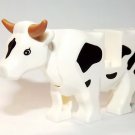 White Cow Animal Minifigure US Seller