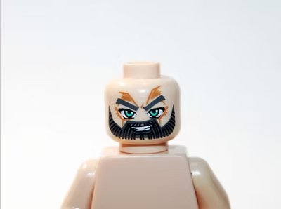 Male Head Grey Beard Head DIY Minifigure US Seller