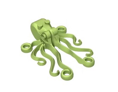 Green Octopus Squid Ocean Animal Adventure Minifigure US Seller