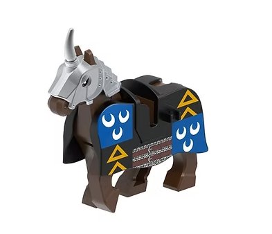 Edmond De Thorpe Knight War Horse Animal Minifigure US Seller