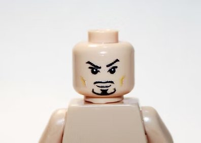 Goatee Male Head intrigued Head DIY Minifigure US Seller