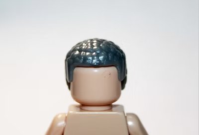 Silver Grey Short Afro Hair for Minifigure US Seller