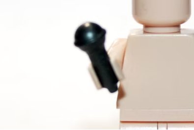 Silver Microphone for singer Minifigure US Seller