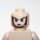 Head with Helmet Straps Stern Head DIY Minifigure US Seller