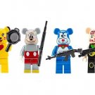 Bearbricks set of 4 cartoon Minifigure US Seller