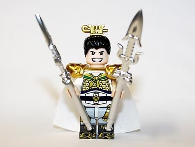 Chinese Warrior White Outfit Three Kingdoms Minifigure US Seller