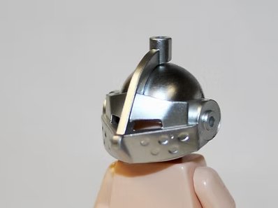 Silver Knight Helmet military Armor DIY for Minifigure US Seller
