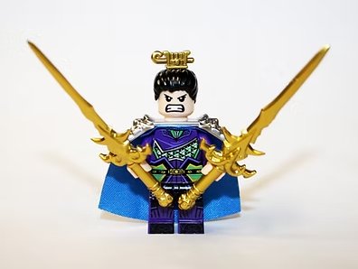 Chinese Warrior Blue Outfit Three Kingdoms Minifigure US Seller