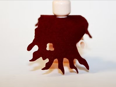 Red Torn cloak G for Minifigure US Seller