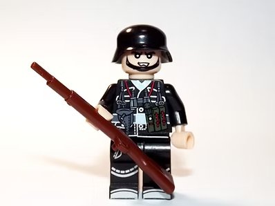 German SS Solider black uniform WW2 Minifigure US Seller