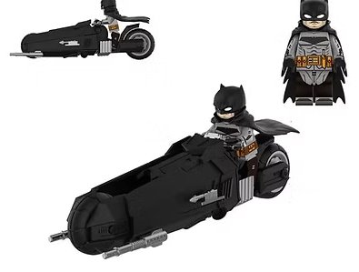 Batman White Knight with Motorcycle Comic DC Minifigure US Seller