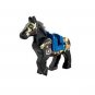 Black Horse Blue Saddle Animal Minifigure US Seller