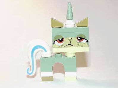 Queasy Kitty Unikitty Cartoon Minifigure US Seller