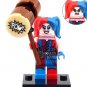 Harley Quinn blue red outfit with Hammer Minifigure US Seller