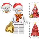 Snowman with Red Christmas Tree Minifigure US Seller