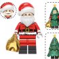 Santa Claus with Green Christmas Tree Minifigure US Seller