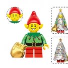Santa Elf with Silver Christmas Tree Minifigure US Seller