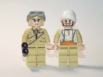 Sallah and German Pilot Indiana Jones set Minifigure US Seller