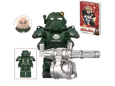 Power Armor Green Skull Fallout Video Game TV Show Minifigure US Seller