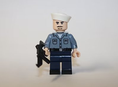 Navy Sailor with Tommy Gun with Goatee Minifigure US Seller