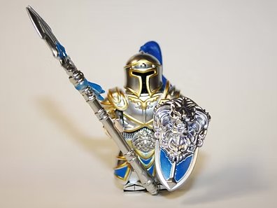 Silver and Blue Elite Guard Knight Minifigure US Seller