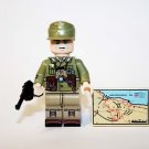 German Afrika Korps Officer with Map WW2 Army Minifigure US Seller