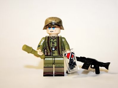 German Afrika Korps MG42 Gunner V2 WW2 Army Minifigure US Seller