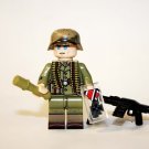 German Afrika Korps MG42 Gunner V2 WW2 Army Minifigure US Seller