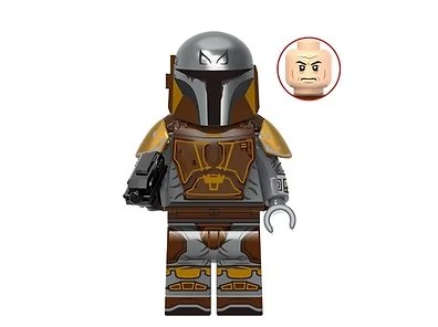 Mandalorian Silver Brown Star Wars TV Show Minifigure US Seller