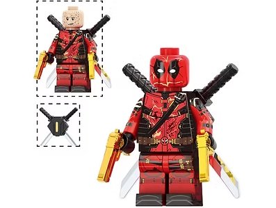 Deadpool 3 Marvel Movie Gold Guns Damaged Minifigure US Seller