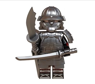 Samurai Warrior Silver Minifigure US Seller