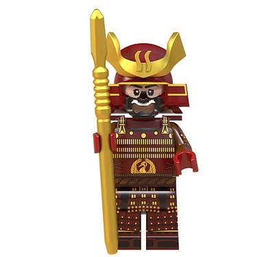 Samurai Warrior Red and Gold Minifigure US Seller