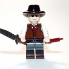Gambler with Bowie Knife Wild West Movie Minifigure US Seller
