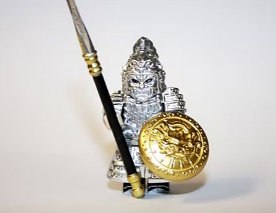 Samurai Warrior Silver Armored knight soldier Minifigure US Seller