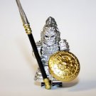 Samurai Warrior Silver Armored knight soldier Minifigure US Seller