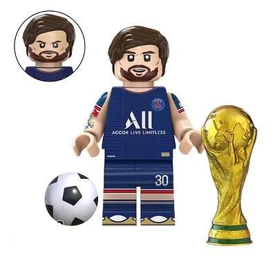 Leo Messi Soccer player World Cup V2 Minifigure US Seller