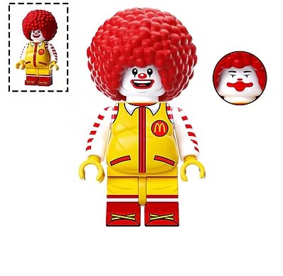 Ronald McDonald Fat Fast Food Clown Minifigure US Seller