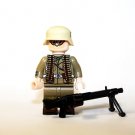 German Afrika Korps MG42 Gunner WW2 Army Minifigure US Seller
