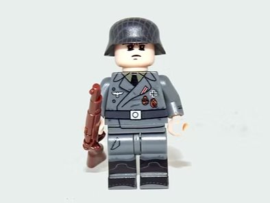 German Officer with netting WW2 Army Minifigure US Seller