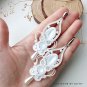 Wedding earrings White bridal earrings