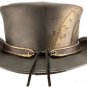 TOP Hat Octopus Engraved El Darado Eye band Biker Hat New With Tags Steampunk