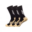 3 Pack Men's Soccer Grip Socks Black